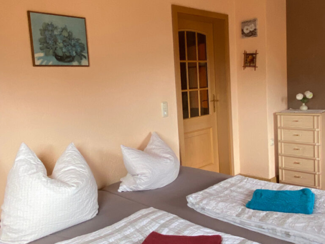 Schlafzimmer Ferienwohnung Erzgebirge